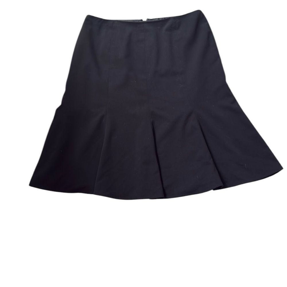 Evan-Picone Stretch Black Skirt 12P Fit & Flare‎ A-Line Lined Zip Career
